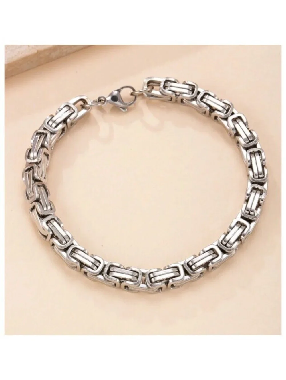 Square byzantine - Bracelet - Silver - 8